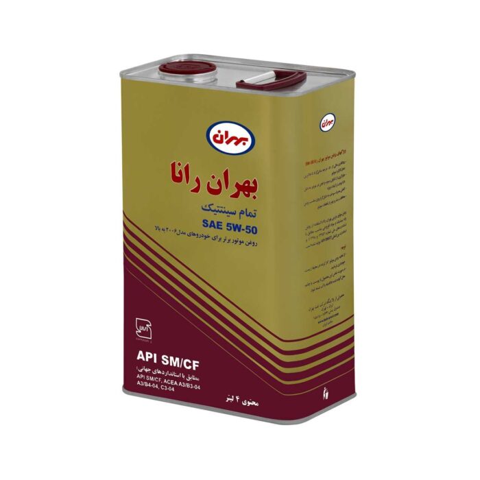 روغن موتور بهران مدل رانا 5W-50 چهار لیتری